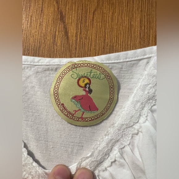 Sweetees Laced Trimmed White Peasant Dress ASO Jessica Simpson - Picture 5 of 6